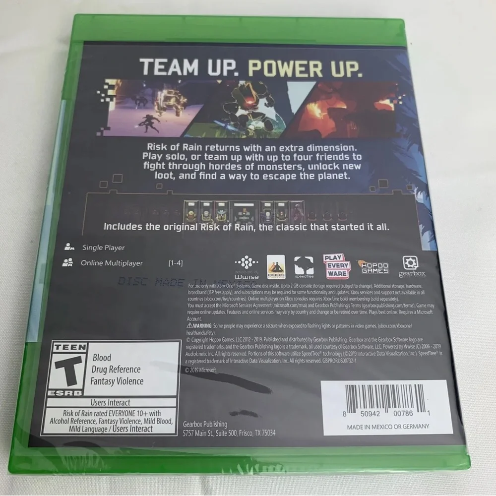Risk of Rain 2‎ Xbox One Video Game Includes Risk Of Rain Factory Sealed
